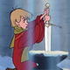 Un <i>aspirante</i> a Rey Arturo arranca la espada Excalibur de Disneyland de su piedra. Sale mal